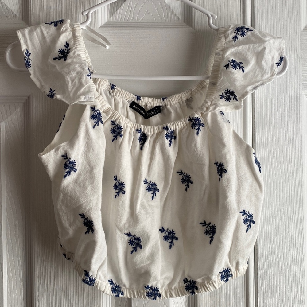 Abercrombie & Fitch Cropped and Embroidered Top